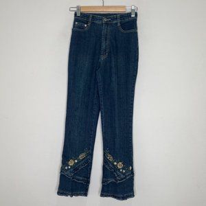 SHY GER  Embroidered Floral  Jeans